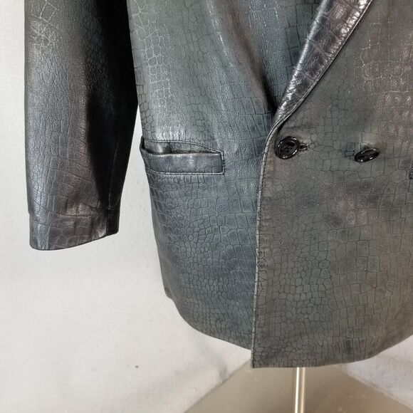 Deerskin Trading Post leather blazer sport coat jacket men's Medium black - Picture 3 of 15